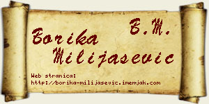 Borika Milijašević vizit kartica